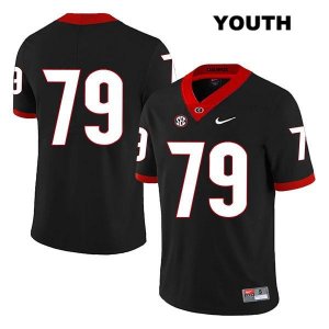 Youth Georgia Bulldogs NCAA #79 Isaiah Wilson Nike Stitched Black Legend Authentic No Name College Football Jersey AWI0054OI